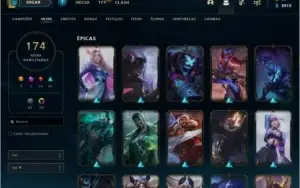 Conta League of Legends, 174 skins, 143 Campeões