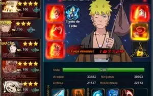 CONTA NARUTO ONLINE Tranca nv 99 +350K DE FC.