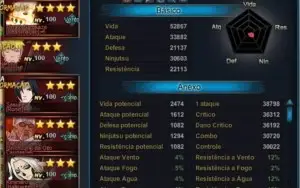 CONTA NARUTO ONLINE Tranca nv 99 +350K DE FC.