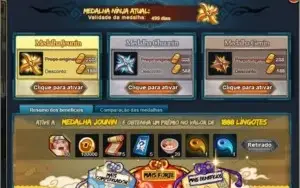 CONTA NARUTO ONLINE Tranca nv 99 +350K DE FC.