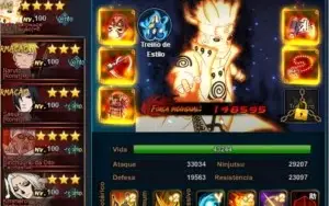 CONTA NARUTO ONLINE Tranca nv 99 +350K DE FC.