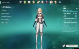 Conta Genshin Impact AR50/5 personagens 5 star/Benção da lua