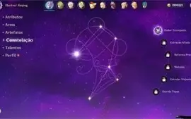 Conta Genshin Impact AR50/5 personagens 5 star/Benção da lua