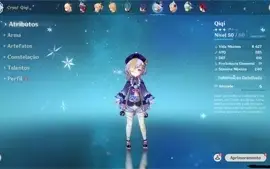 Conta Genshin Impact AR50/5 personagens 5 star/Benção da lua
