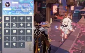 Genshin AR 58 com vários personagens e armas T5+gemas+livros