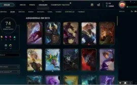 Conta Diamante 4/128 campeões/74 skins/nunca levou ban