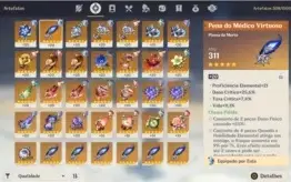 CONTA AR 53 - EULA + PINHOS, KLEE, KEQING, JEAN, KOKOMI, ETC