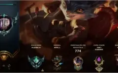 Conta LOL - level 516, 589 skins, 738 pontos maestrias etc