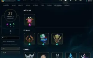 Conta LOL - level 516, 589 skins, 738 pontos maestrias etc