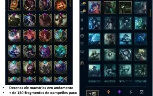 Conta LOL - level 516, 589 skins, 738 pontos maestrias etc