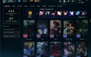 Unranked com 150 Champs e 83 Skins + 1 Prestigio