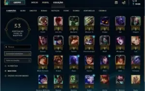 Conta gold, algumas skins boas no espolio.