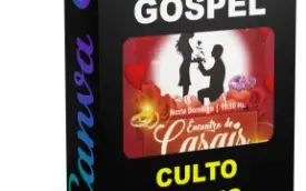 Pack Canva Gospel Culto de Casais - 20 Artes Editáveis