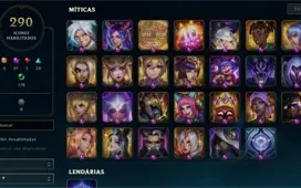 Conta DIAMANTE 74%WR + TODOS OS ETERNOS EA E RP, 384 skins
