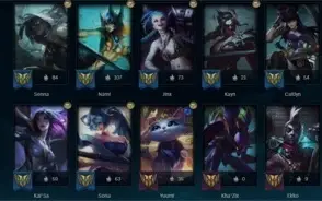 Conta DIAMANTE 74%WR + TODOS OS ETERNOS EA E RP, 384 skins