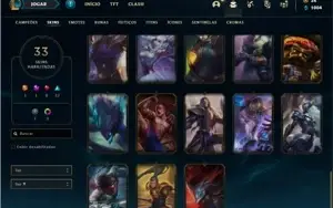 Conta prata 4 com 70 Champs e 33 Skin + RYZE TRIUNFANTE RARA