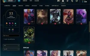 Conta prata 4 com 70 Champs e 33 Skin + RYZE TRIUNFANTE RARA