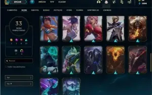 Conta prata 4 com 70 Champs e 33 Skin + RYZE TRIUNFANTE RARA