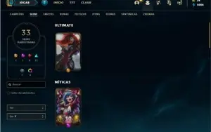 Conta prata 4 com 70 Champs e 33 Skin + RYZE TRIUNFANTE RARA