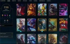 Conta League Of Legends (156 skins, Todos Campeões)