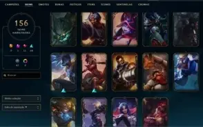 Conta League Of Legends (156 skins, Todos Campeões)