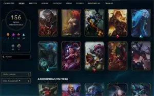 Conta League Of Legends (156 skins, Todos Campeões)