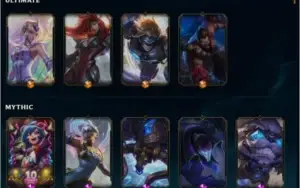 conta de 2014, com mmr de mestre, 338 skins e mui