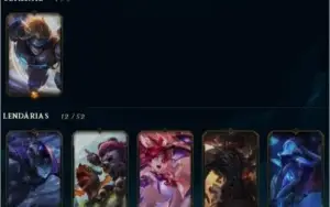 Conta lol + de 1000 reais em skins