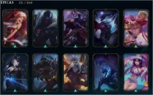 Conta lol + de 1000 reais em skins