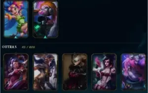 Conta lol + de 1000 reais em skins