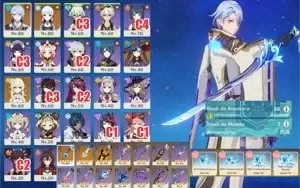 AYATO+LUA DE FUTSU, AYAKA, MONA. + 2 armas 5*