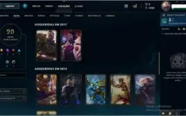 CONTA LOL - PLATINA 1 - SKINS VITORIOSAS DESDE A SEASON 3