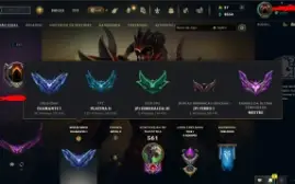 conta league of legends diamante com skins