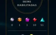 conta league of legends diamante com skins