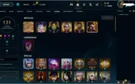 Vendo conta lol com 5 skins prestigio e 1 skin Mitica