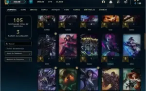 Conta platina 2 com 10 skins e 51 champs ( MAIN JG / TOP )