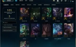 Conta platina 2 com 10 skins e 51 champs ( MAIN JG / TOP )