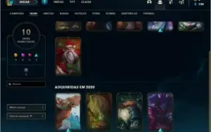 Conta platina 2 com 10 skins e 51 champs ( MAIN JG / TOP )