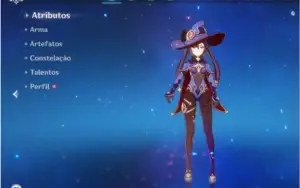 CONTA GENSHIN IMPACT NOVA PERSONAGEM