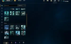 Conta platina 4 com 20 Champs e 9 Fragmentos de skins