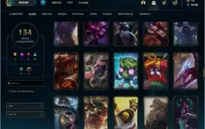 Conta prata 1 com 150 champs e 134 skins