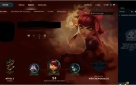 Conta unranked lvl 30