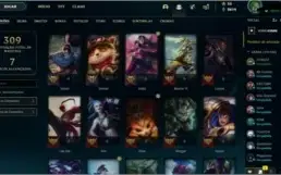 conta de lol com varias skins