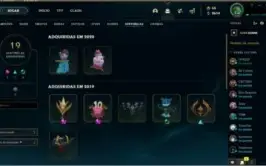 conta de lol com varias skins
