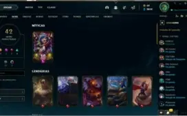 conta de lol com varias skins