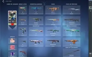 CONTA VALORANT MUITAS SKINS, ELO DIAMANTE MMR BOM!!!