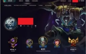 CONTA LOL LVL 30 89 champions + 12k de IP GOLD V