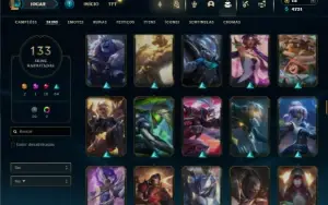 Ouro 3 com 140 Champs e 133 Skins