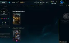 Conta League of Legends 1331 Skins