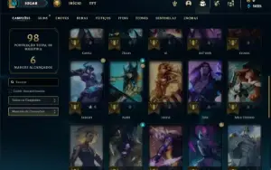 Conta prata 2 com 40 Champs e 12 Skins ( MAIN SUP )